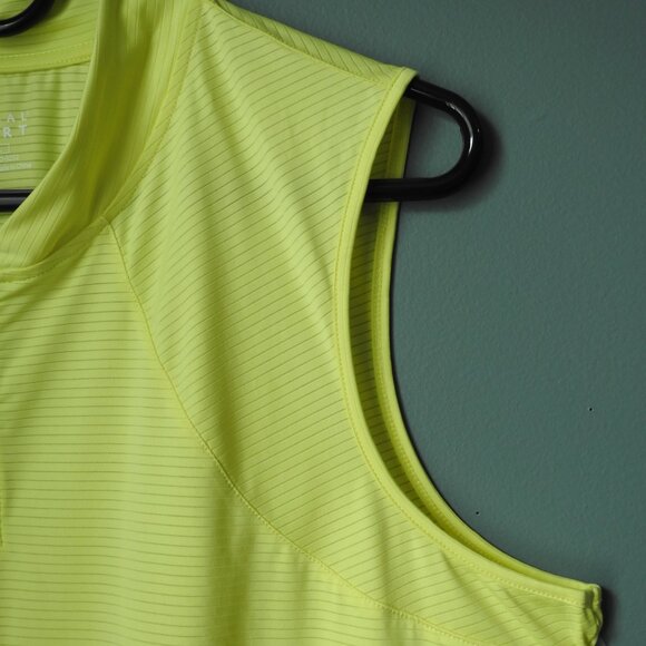 Tribal Sport Zip Yellow Golf Sleeveless Top XL - Picture 5 of 8